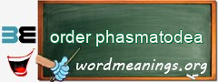 WordMeaning blackboard for order phasmatodea